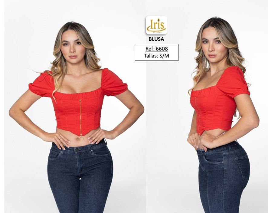 CROP TOP MANGA CORTA - 6608